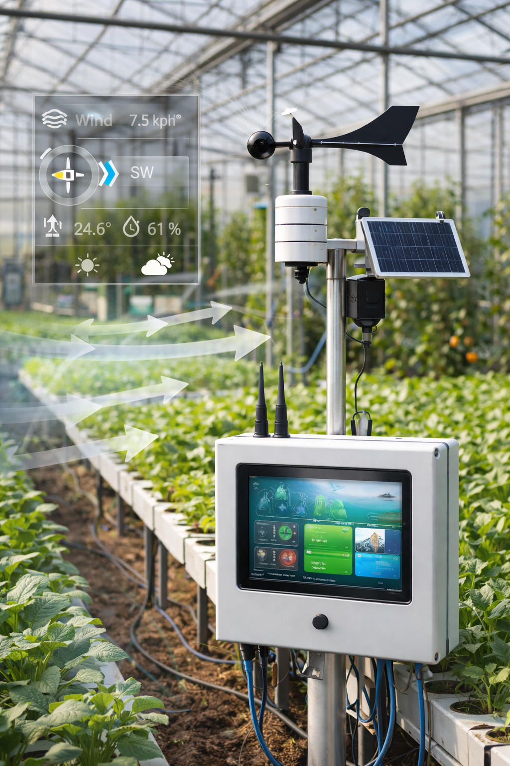 ماژول باد در گلخانه هوشمند